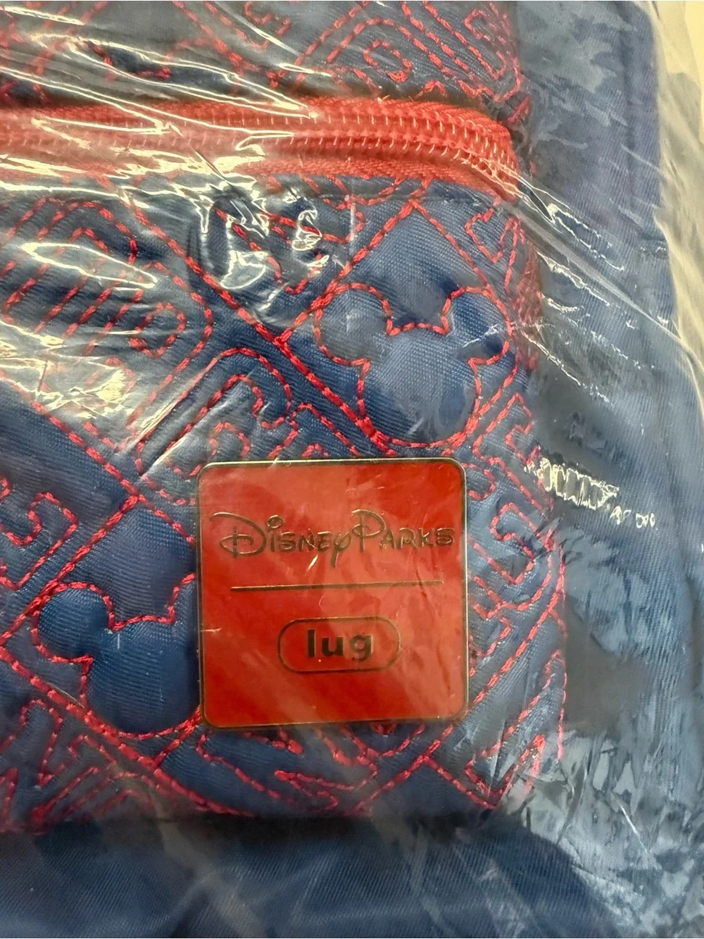 Disney Norway Blue Mini lug Backpack with Red Accent